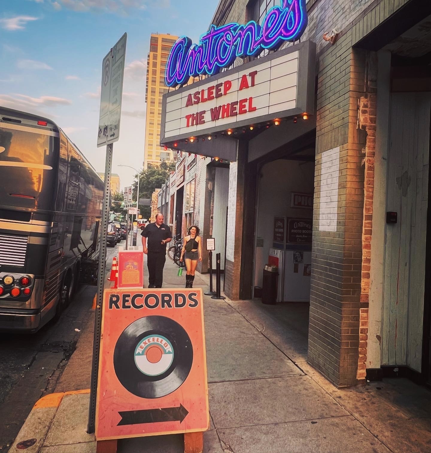 Antone's classic marquee in front of the Fifth Street location