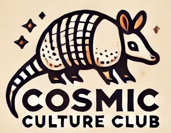 Cosmic Culture Club logo that includes an armadillo